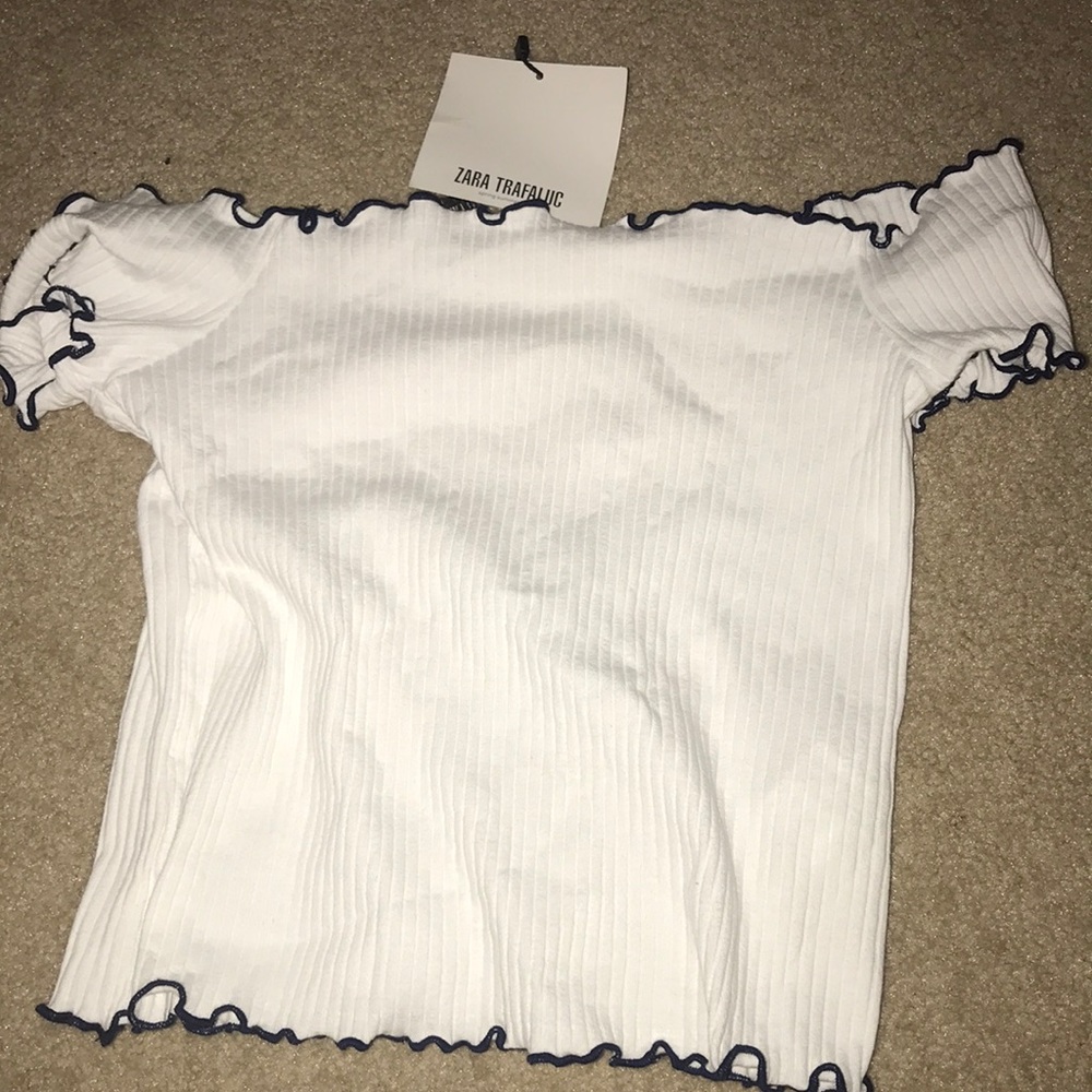 Zara white crop top
